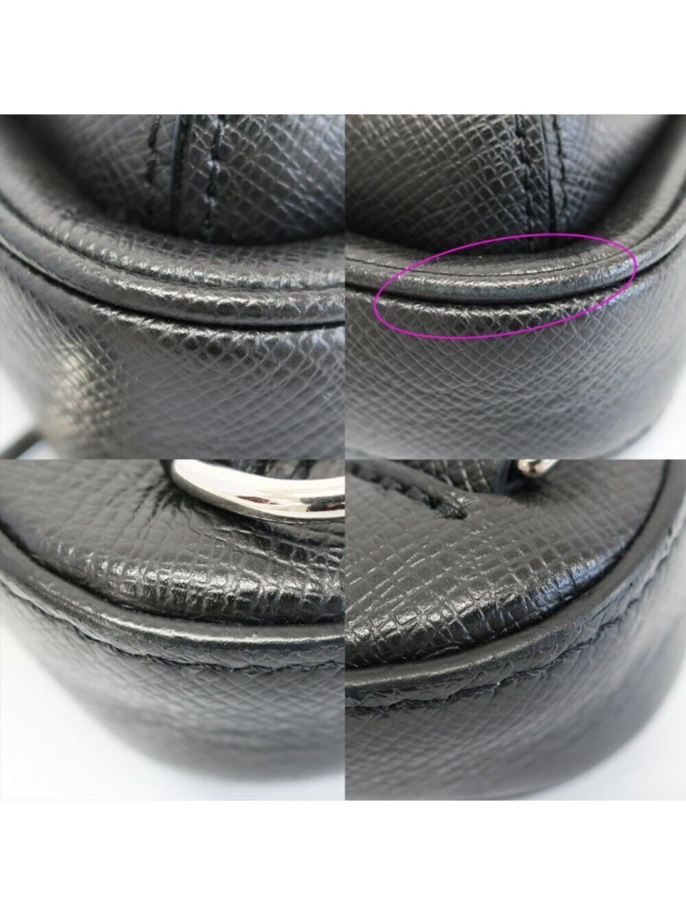 Louis Vuitton Ten Avenue Sling Bag Taiga Leather Black Silver - Picture 5 of 10